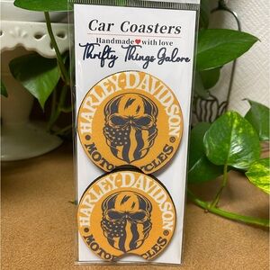 Motorcycle design Custom car coasters New set/2